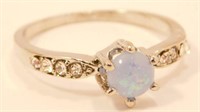 New Blue Fire Opal Ring (Size 10) New in Gift