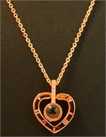 New Heart Shaped Rose Gold Pendant with