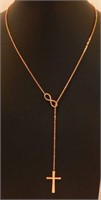 New Rose Gold Necklace with Infinity Symbol &