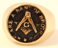 New Men's Masonic / Free Mason Ring (Size 10.5)