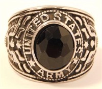 New Men's United States Army Ring (Size 11) Black