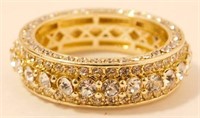 New 14K Yellow Gold Plated Band Ring (Size 10)