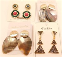 Four New Pairs Of Fashion Earrings. New in Gift