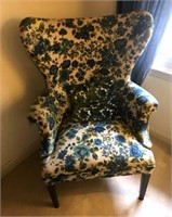 UPHOLSTERED WINGBACK CHAIR