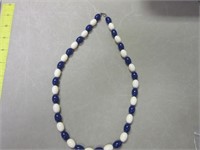 Blue & white bead Necklace