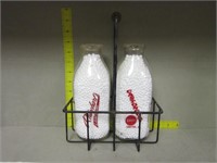 Pair of Vintage Milk Bottles