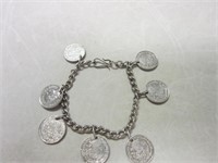 Vintage faux coin Bracelet