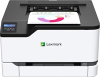Lexmark C3326dw Color Laser Printer, White/Gray