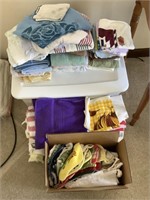 Large lot of kitchen, bathroom towels and pot