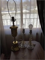 3 lamps without shades