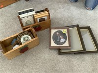 Large of picture frames and apple storage boxes