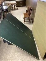 Ping pong table top with paddles, net,