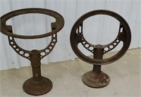 2 cast iron hot water heater bases