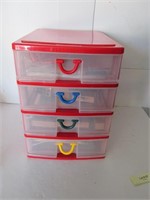 4 DRAWER STORAGE FULL WITH NEW PAPER CRAFT ITEMS