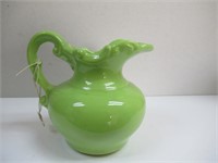 Lime Green Pottery Pitcher