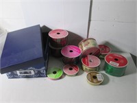 BOX LOT OF NEW ASSORTED RIBBONS