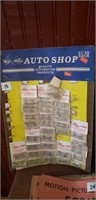 Vintage Store display of fuses 10" x 15"