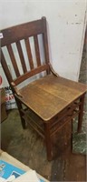 Vintage wood chair seat 18" high