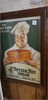 Vintage Butter Nut Bread poster framed 17.5" x