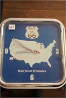 Route 66 plastic wall battery clock
12 in square