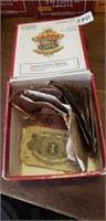 Cigar box lot, foreign currency