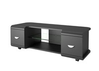 Corliving Panorama Black TV Stand with Casters