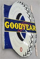 Early Goodyear flange sign - beautiful condition