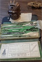 Mechanical drawing set (old/new) & unusual Indian