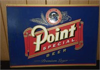 Stevens Point brewery sign, metal