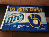 Miller lite/ Brewers flag, new