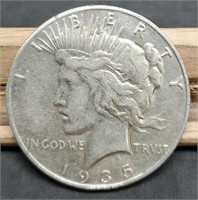 1935-S Peace Silver Dollar, XF