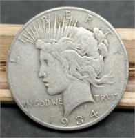 1934-S Peace Silver Dollar, Better Date