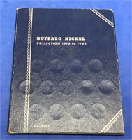 Buffalo Nickel Folder w/39 Different Coins