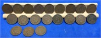 (20) 1800's Indian Head Cents