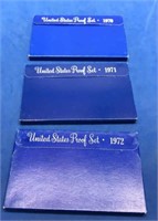 1970, 1971, 1972 Proof Sets