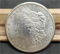1921-S Morgan Silver Dollar, AU