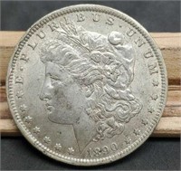 1890-O Morgan Silver Dollar, AU