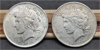 1922-P&D Peace Silver Dollars