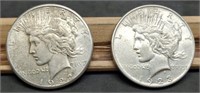 1922-S & 1923-D Peace Silver Dollars
