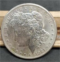 1921-S Morgan Silver Dollar, AU
