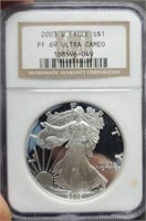 2003-W slab Proof Silver Eagle, NGC