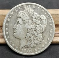 1881-O Morgan Silver Dollar, XF