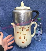 Jewel Tea autumn leaf 8cup large coffee pot & drip