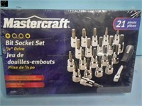 Unused Mastercraft 21pc Bit Socket Set