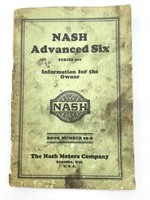 Vintage Nash Advanced Six Series 360 Information