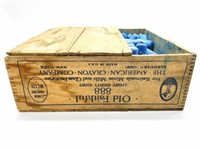 Old Faithful 888 Wood Crate of Blue Chalk 12.5” x