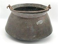 Copper Cauldron/Pot 16? Wide (crack on bottom