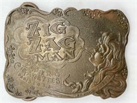 Zig Zag Man Papier & Cigarettes Belt Buckle 3.25”