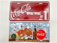 (2) Coca-Cola License Plates