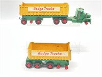 Matchbox Truck and (2) Dodge Trailers (missing a